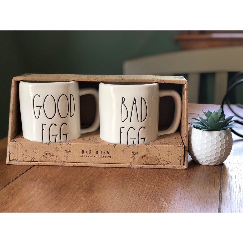 NEW Rae Dunn ‘BAD EGG’ & ‘GOOD EGG’ Mug Set!
